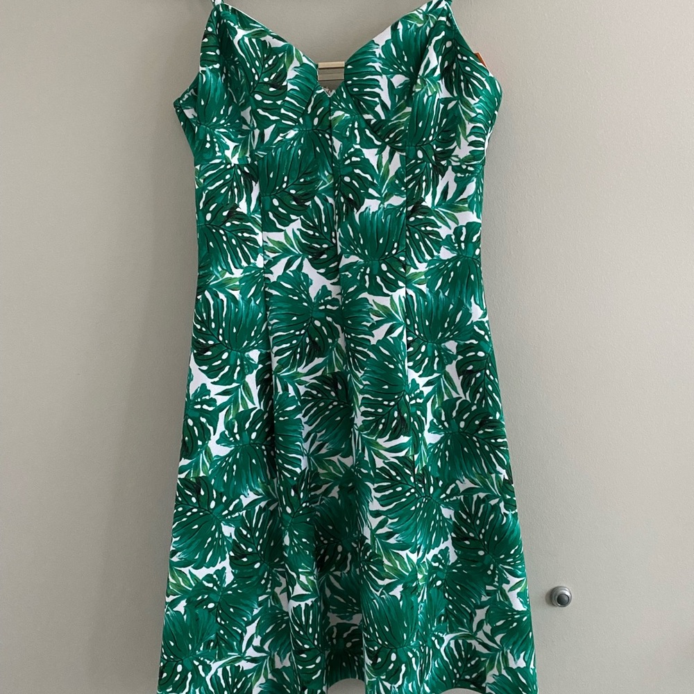 Guess Leaf Patterned Dress (Size 4)